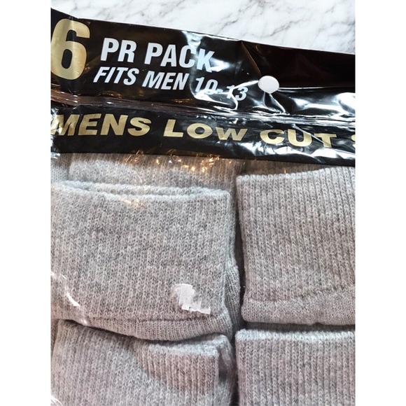 NWT Vintage McGregor Low Cut Socks 6 Pairs Light Gray Socks Rare VTG - Picture 2 of 3